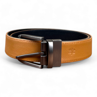 Legacy Leather Belt Double Side : Black & Mustard