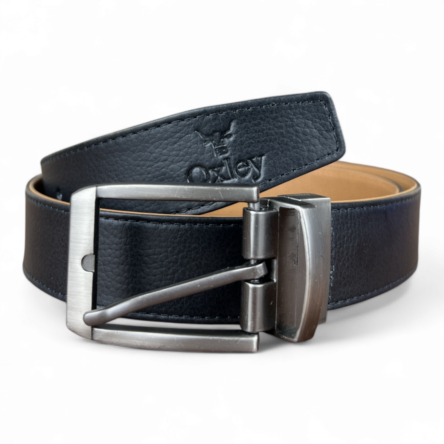 Legacy Leather Belt Double Side : Black & Mustard