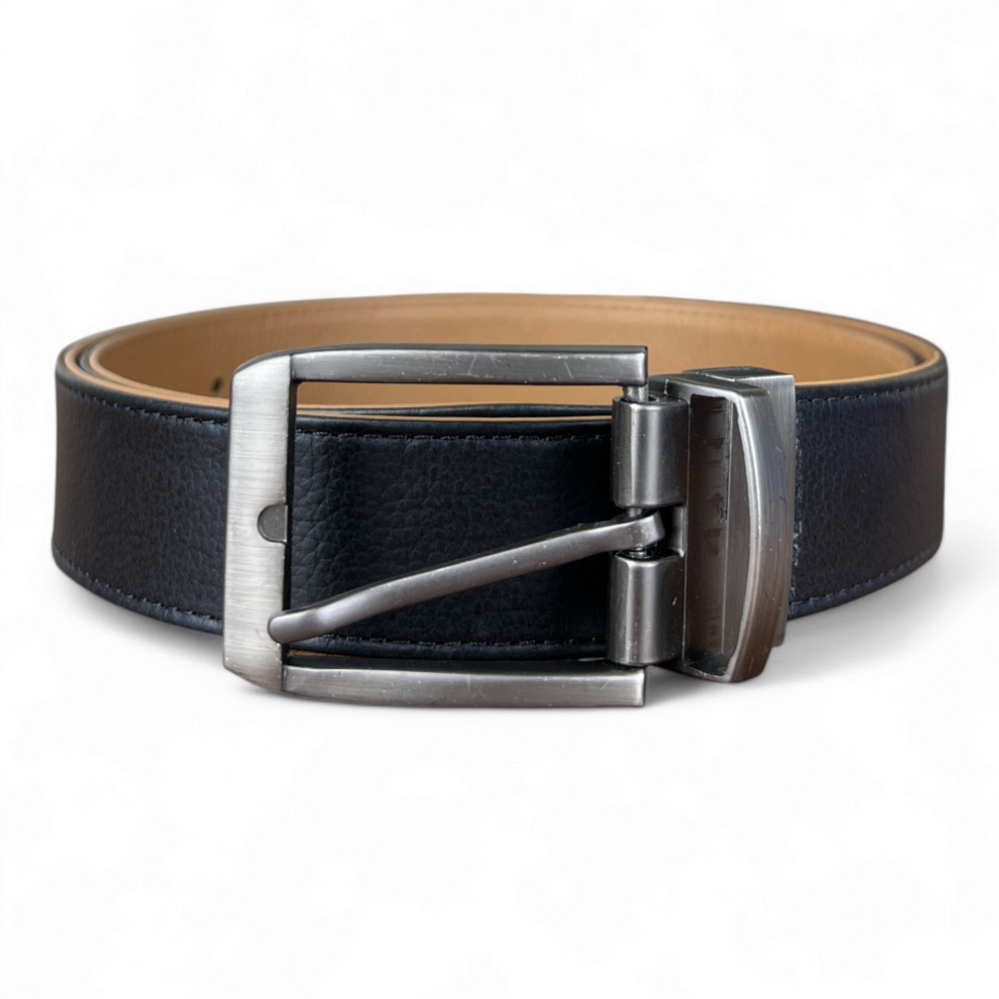 Legacy Leather Belt Double Side : Black & Mustard