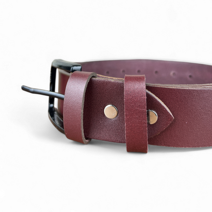 Artisanal Red: Leather Belt