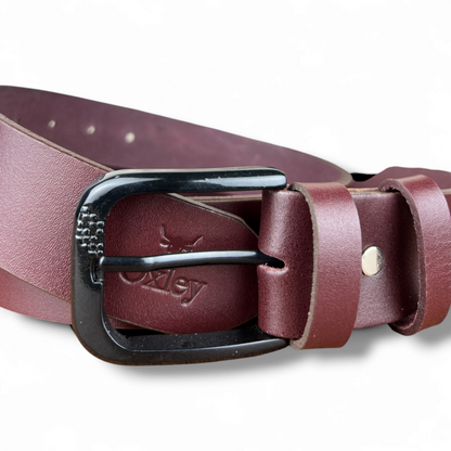 Artisanal Red: Leather Belt