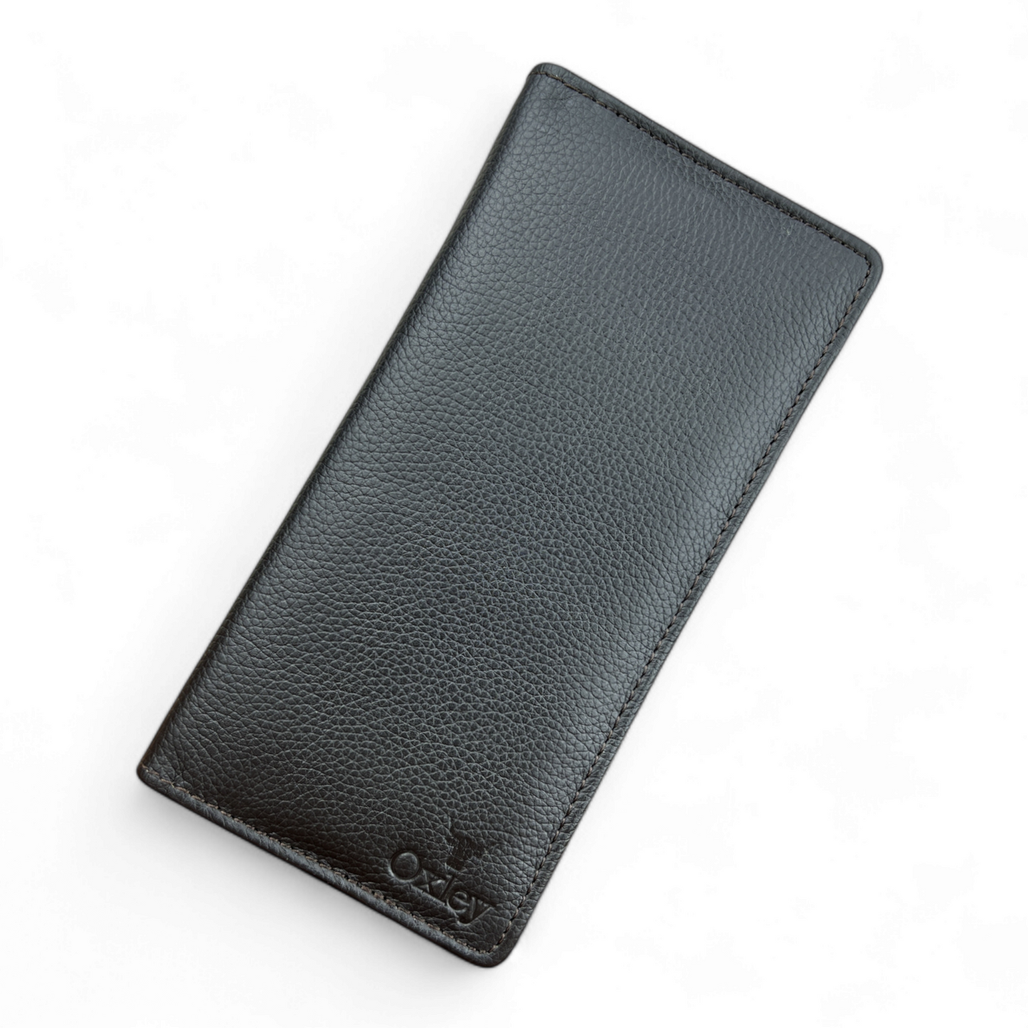 Rustic Black: Long Leather Wallet